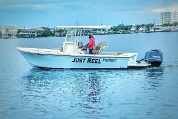Just reel boat on the water